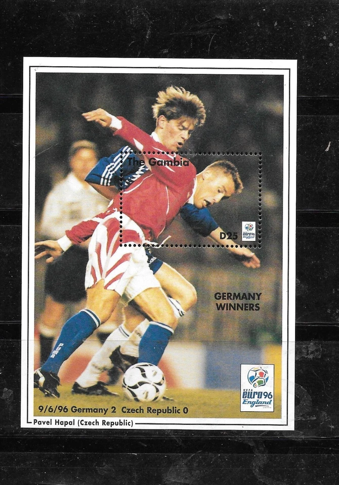 GAMBIA SC#1768 1996 SOCCER EURO 96 SOUVENIR SHEET MNH XF TOPICAL STAMP - Image 1 of 1
