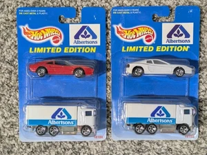 Lote de 2 Hot Wheels Edición Limitada Albertsons Paquete de 2 Hiway Hauler y Ferrari  - Imagen 1 de 9