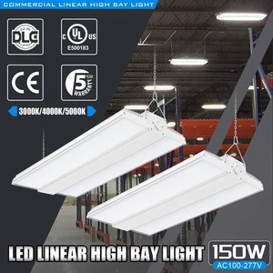 2 Pack 150W LED Linear High Bay Light 3000K-5000K Commercial Warehouse Shop Lamp - Picture 1 of 13