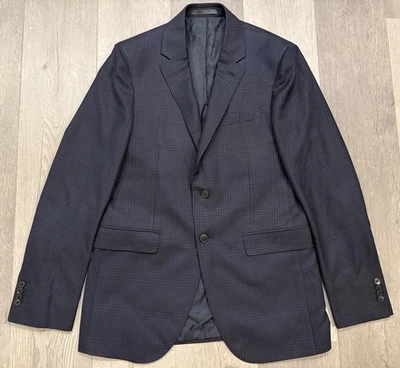 Valentino Blue Plaid Wool/Silk Blend Blazer - Size 38 - Image 1 of 4