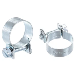 18mm-20mm Mini Fuel Injection Hose Clamp Zinc Plated Steel Fuel Line Clamp 10pcs - Picture 1 of 6