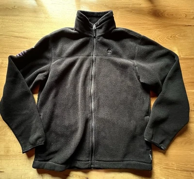 Jaqueta Timberland Feminina Grande Polartec Zíper Lã Preta Borp Bordada - Imagem 1 de 4