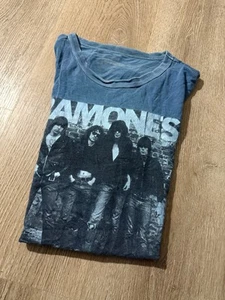 Ramones Group Photo 1234 T-Shirt Mens Size M Vintage Single Stitch Blue VUC - Picture 1 of 8