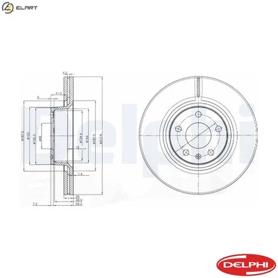 2x BRAKE DISC BG3942 FOR AUDI A6/S6 BPJ/BYK 2.0L CAHB/CAHA/BVG/BRF/BNA 2.0L A6 - Image 1 of 4