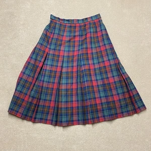 Edinburgh Schottenkaro Rock/Kilt UK 14 Damen rot blau grün Made in Scotland Wolle - Bild 1 von 8