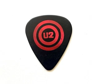 Plettro per chitarra U2! Vertigo Tour Bono 2005 Red Bullseye lamina d'oro firma scegli - Foto 1 di 2