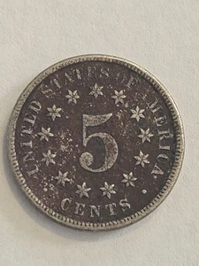 1872 Shield Nickel 5 Cent SEMI KEY DATE Great Details SHIPS FREE - Picture 1 of 6