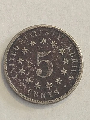 1872 Shield Nickel 5 Cent SEMI KEY DATE Great Details SHIPS FREE - Image 1 of 4