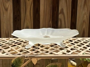 Vintage Lancaster Glass Frosted Depression 10” 3-Toed Serving Tray / Orange Bowl - Picture 1 of 24