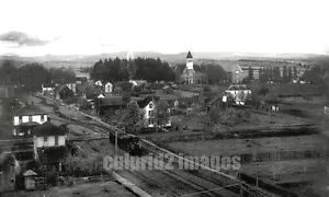 c1900 FOTO Indipendenza e Monmouth RR Monmouth OREGON - Foto 1 di 1