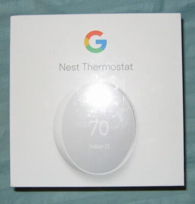Google Nest Thermostat, White - Model G4CVZ - Image 1 of 2