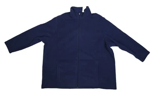 Lands End Full Zip Fleece Jacket Blue Warm Cozy Long Sleeve Womens Plus Size 3X - Picture 1 of 7