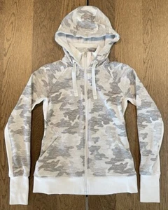 Athleta Triumph Camo Print Full Zip Hoodie Jacke Damen Gr. XS grau Gips - Bild 1 von 12