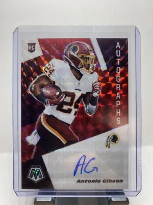 2020 Mosaic Antonio Gibson Red Fusion ROOKIE Auto RARE MINT - Image 1 of 2