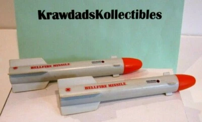 ANTIGO COLECO RAMBO 1986 SKYFIRE HELICÓPTERO MÍSSEIS HELLFIRE DUAS PEÇAS ORIGINAIS LIMPAS - Imagem 1 de 4