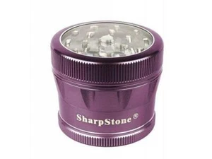 Molinillo de hierbas/especias SharpStone V2 TOP TRANSPARENTE 4 piezas 2,2"" PÚRPURA AUTÉNTICO - Imagen 1 de 1