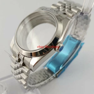 36mm Sapphire stainless steel Watch Case Jubliee Bracelet For NH35 NH36 Movement - Picture 1 of 5