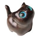 Cat Statue Wood Figurine Artwork Decoration Gift Kitty Sculpture Ornament For