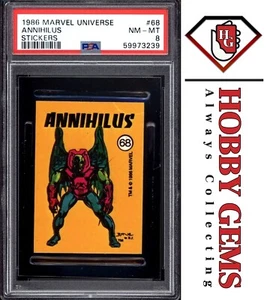 ANNIHILUS PSA 8 1986 Marvel Universe Comic Images Sticker #68 - Picture 1 of 2
