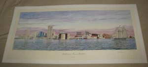Neil Harpe  #/950 Signed Print Baltimore Inner Harbor Maryland Sailboat  - Picture 1 of 8