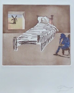 SALVADOR DALI "LE LEGACY" DON QUIXOTE Quichotte HAND SIGNED ORIGINAL ETCHING - Picture 1 of 6