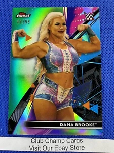 2021 #10 Dana Brooke Topps Finest WWE RAW Green Refractor Parallel 40/99 - Picture 1 of 12
