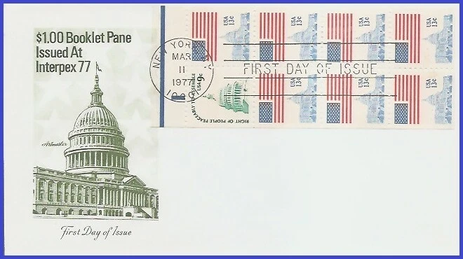 USA3 #1623a U/A ARTMASTER FDC BKLT10  Dome of Capitol & Flag over Capitol - Image 1 of 1