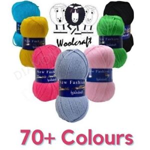 WOOLCRAFT NEW FASHION DK Knitting Yarn / Wool - 100g Double Knit Ball  UK