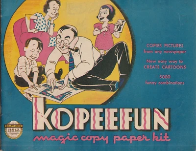 Kit de papel de copia mágico Kopeefun 1940 vintage frotar para crear dibujos animados conjunto de arte artesanal Foto 1 de 4