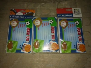 30 Sports Party Invitations With Envelopes Included Birthday Greenbrier... - Picture 1 of 4