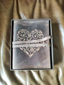 Moonster Leather Refillable A5 Heart Journal - Picture 1 of 5