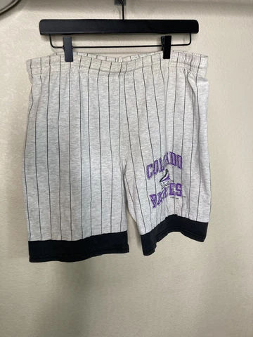 bintage colorado rockies striped shorts size medium 1990’s Cover