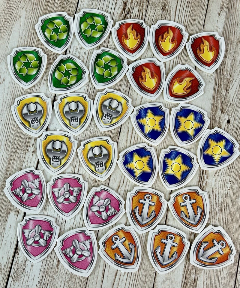 Paw Patrol Race To The Rescue Adventure Game Replacement Pieces 30 Badge Tiles - Image 1 of 4