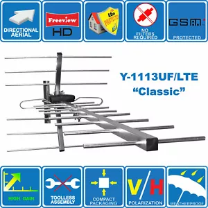 Look Classico Ma 4G / LTE Ready Alto Guadagno Digital HD Antenna TV Freeview - Foto 1 di 6