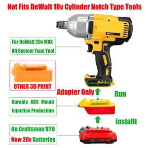 1 Adaptor Fits Craftsman New 20v V20 Battery To for DeWalt 20v MAX Cordless Tool - Picture 1 of 6