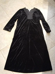 Oscar De La Renta Pink Label Black Velvet Dress Size M - Picture 1 of 4