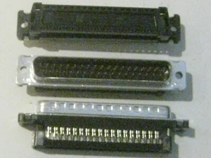 QTY (40) 747306-1 AMP 37 Position IDC Ribbon DSUB Connector NEW - Picture 1 of 2