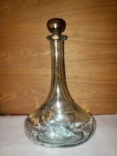DECANTER WITH WOOD STOPPER GLASS WINE OR WHISKEY 