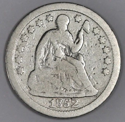 1852-o Liberty Seated Half Dime.  VG.  180911 Cover