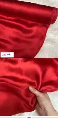 1Yard X 1.4Meter Natural Silk Charmeuse Fabric 16 momme Pure Silk Satin Material - Image 1 of 4