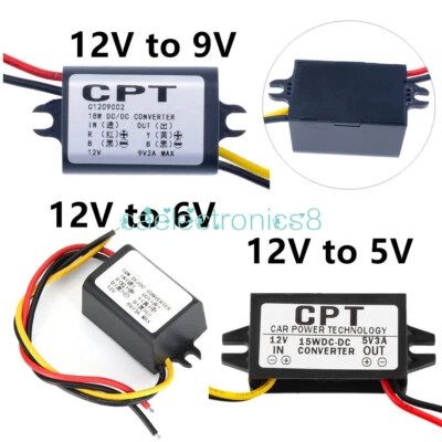 DC-DC 12V to 5V/6V/9V 2/3A 15W Converter Step Down 2A/3A 15W Power Supply Module - Bild 1 von 4