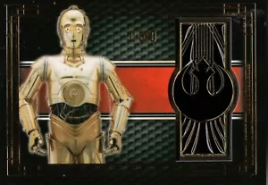 Star Wars The Last Jedi, C-3PO (Resistance) Commemorative Emblem Card BG-CR - Picture 1 of 2