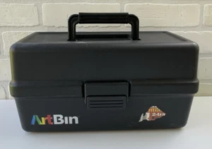 Kunst Eimer zwei Fächer Aufbewahrungsbox Vintage 1992 schwarz ~ Malerbedarf Werkzeuge Künstlertasche - Bild 1 von 14