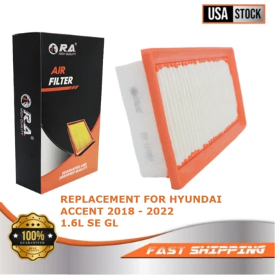 Filtro de aire motor 12296 para HYUNDAI ACCENT 2018 2019 2020 2021 2022 1,6 L SE GL Foto 1 de 4