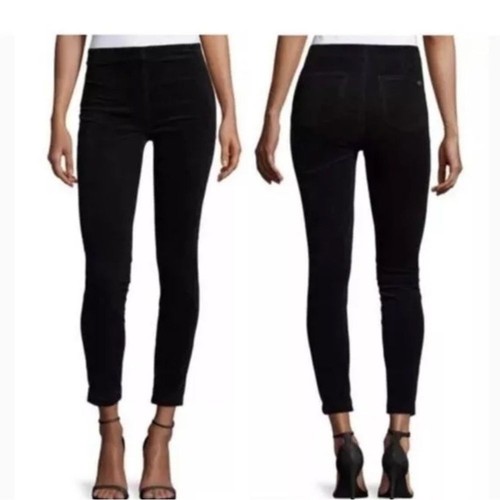 Pantalone pantalone Tory Burch nero in velluto a coste