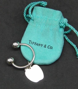 Tiffany & Co. Apple Key Ring Charm/Tag Sterling Length 5.4cm with Pouch - Picture 1 of 3