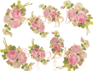 Shabby Victorian Bouquet Waterslide Decals - Picture 1 of 1