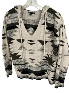 American Eagle Outfitters Hooded Southwest Pattern Sweater S aztec - Picture 1 of 4