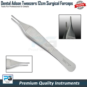 Dental Adson Tweezers 12cm Anatomical Preparation Clamp Toothed Surgical Forceps - Picture 1 of 8