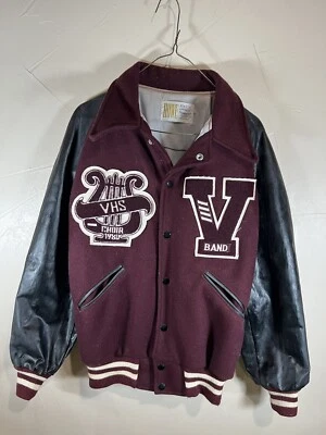 Vtg 1980s Letterman Varsity Jacket Sz Large Howe Athletic Apparel - Image 1 of 4